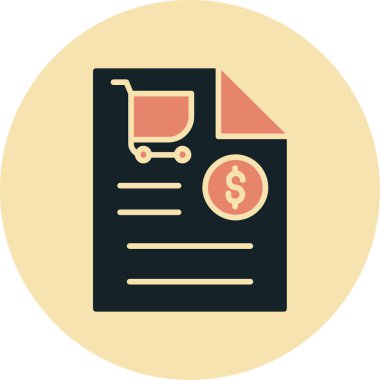 Alışveriş arabası. Basit simge