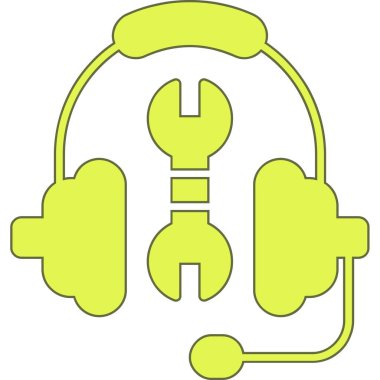 Kulaklık. Web simgesi basit illüstrasyon