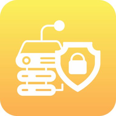 Kalkan simgesi ile araba kilidi.