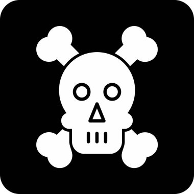 kafatası simgesi soyut arkaplanda izole edildi