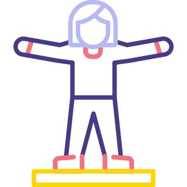 Bir kadın simgesinin vektör illüstrasyonu