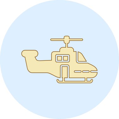 Helikopter simgesi, vektör illüstrasyonu