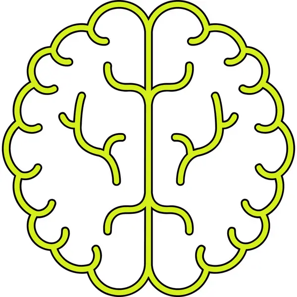 Beyin simgesi, vektör illüstrasyonu