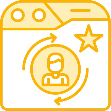 kullanıcı. Web simgesi basit illüstrasyon