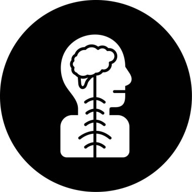 Beyin. Web simgesi basit illüstrasyon