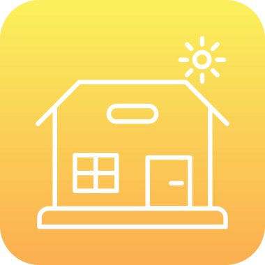 güzel ev kabartma vektör simgesi