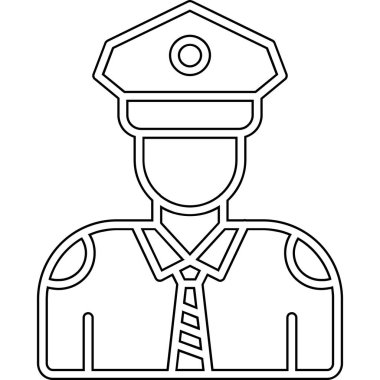 asker avatar simgesi vektör illüstrasyon tasarımı