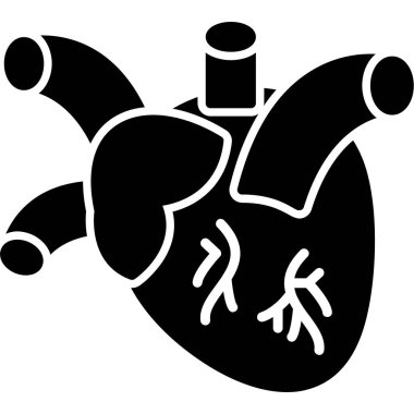 Kalp organ vektör çizim