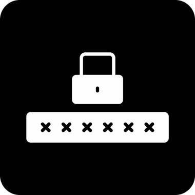 parola kilit simgesi, vektör illüstrasyonu