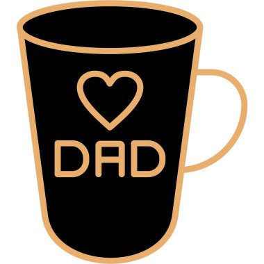 Babalar Günü simgesi, basit illüstrasyon