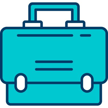 Bavul. Web simgesi basit illüstrasyon