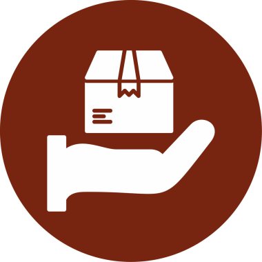 Çanta taşıyan bir elin vektör simgesi