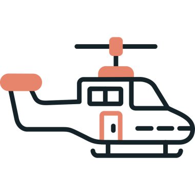 Helikopter simge vektör çizim
