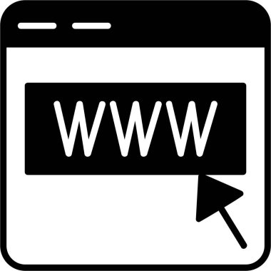 Web simgesi, basit vektör illüstrasyonu