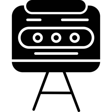 Mutfak aleti pişirme simgesi ana hatları biçiminde