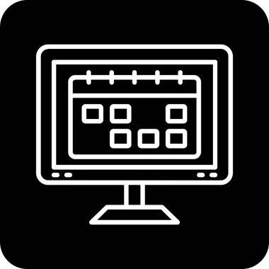 Bilgisayar. Web simgesi basit tasarım