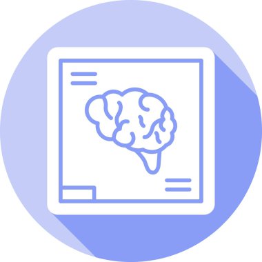 Beyin. Web simgesi basit illüstrasyon