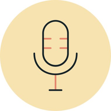 Mikrofon simgesinin vektör illüstrasyonu