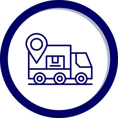 Teslimat. Web simgesi basit illüstrasyon