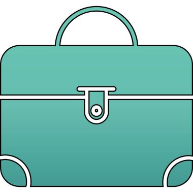 evrak çantası web simgesi, basit vektör illüstrasyonu