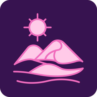 güzel dağlar vektör simgesi