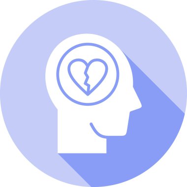 Kırık kalp simgesi - taslak biçimi