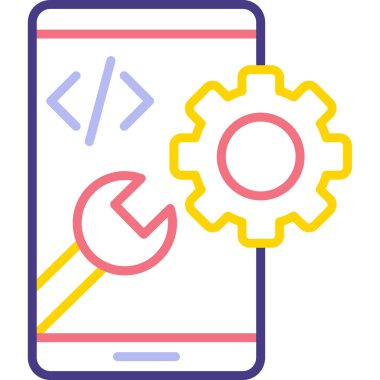 akıllı telefon simgesi vektör illüstrasyonu