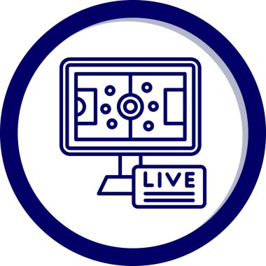 Canlı yayın simgesinin vektör illüstrasyonu