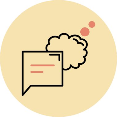 Kabarcık sohbet simge vektör çizim