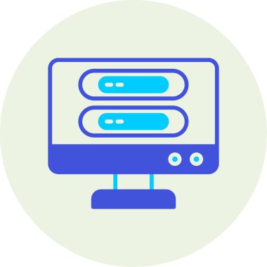 Bilgisayar. Web simgesi basit illüstrasyon