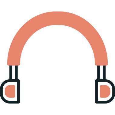 Kulaklıklar web simgesi, vektör illüstrasyonu