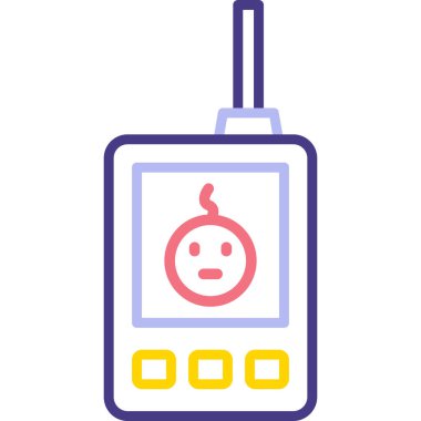 Bir robot simgesinin vektör illüstrasyonu