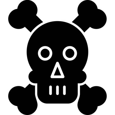 kafatası simgesi düz biçimli