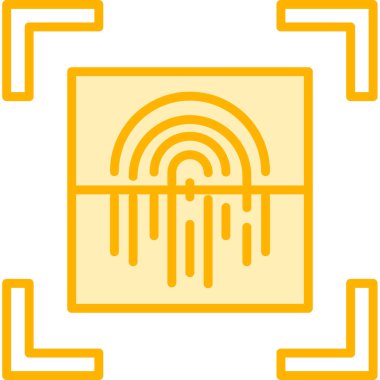 Parmak izi. Web simgesi basit illüstrasyon