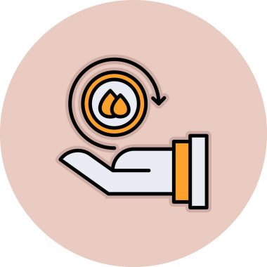 hand holding a book icon. vector illustration
