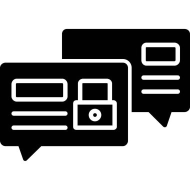 Sohbet simgesi vektör illüstrasyonu