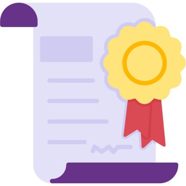 diploma eğitimi simgesi düz stil