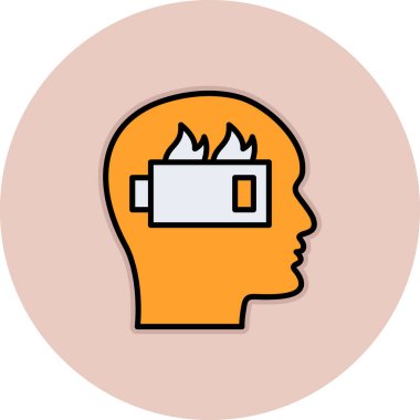 yaratıcı düşünme simge vektör çizim