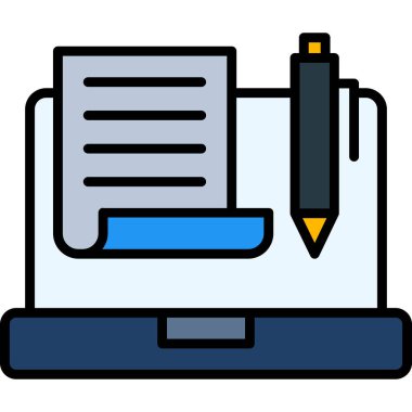 belge simgesi vektör illüstrasyonu