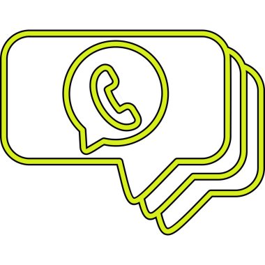 Yeşil arkaplan ile konuşma baloncuğunun vektör çizimi