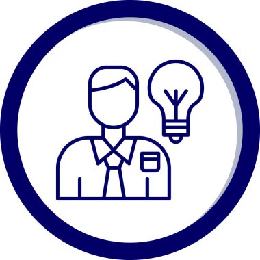 Ampullü iş adamı simgesinin vektör illüstrasyonu