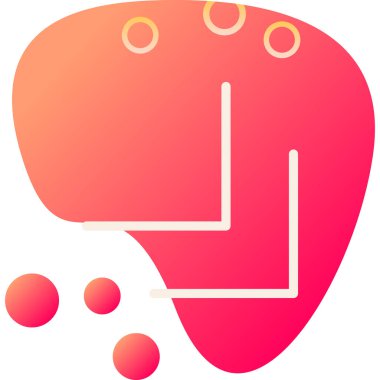 Beyin. Web simgesi basit illüstrasyon