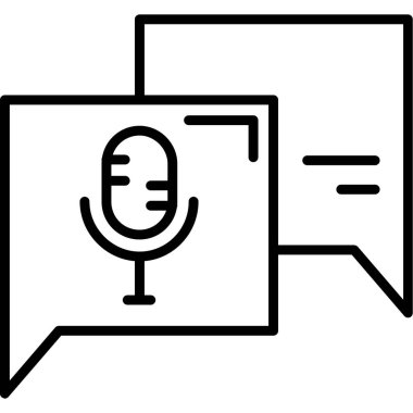 ses podcast mikrofon simgesi