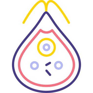 Bir su damlasının karikatür simgesinin vektör çizimi