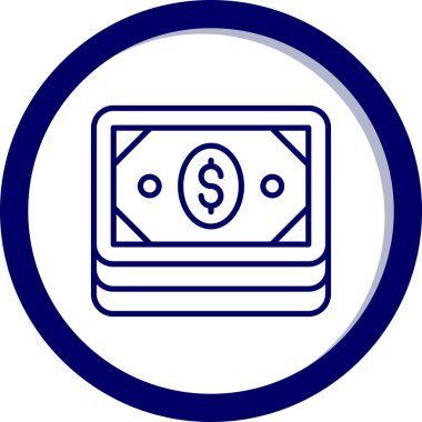 Dolar. Web simgesi basit illüstrasyon