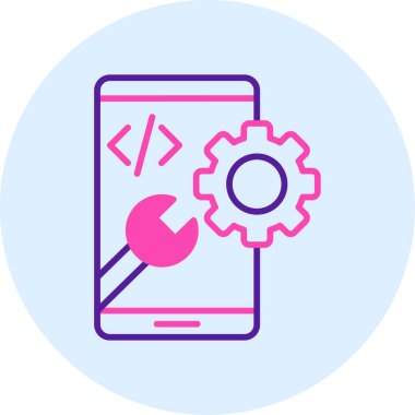 Mobil simgenin vektör illüstrasyonu