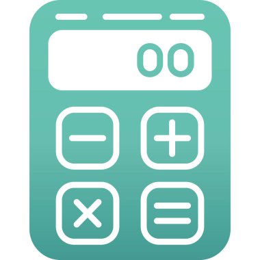 hesap makinesi düz vektör simgesi