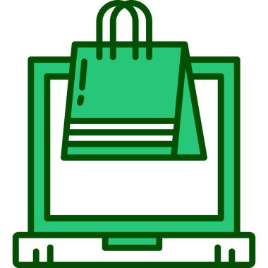 Alışveriş poşeti ikonu. Web tasarımı için basit bir alışveriş poşeti vektör simgesi çizimi