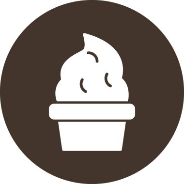 dondurma simgesi, vektör illüstrasyonu.