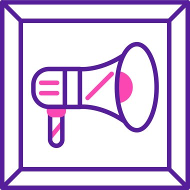 megafon simgesi, vektör illüstrasyonu